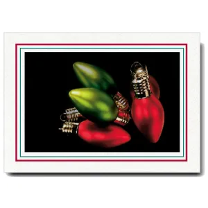 1132SC-A - Natural, Scarlet Red & Amazon Green Border, Blank Back, set of 10 cards