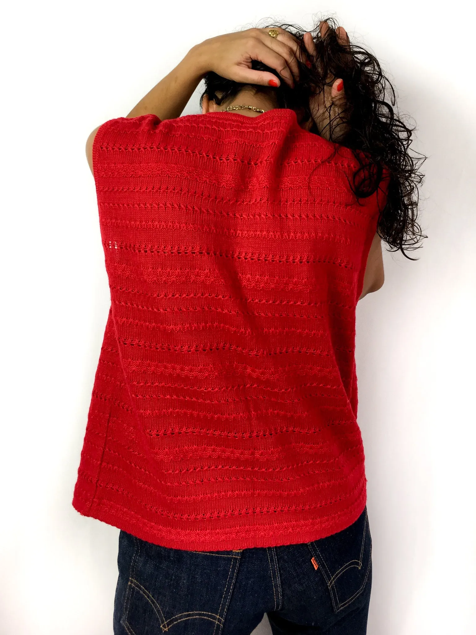 80s vintage knit vest, no closure