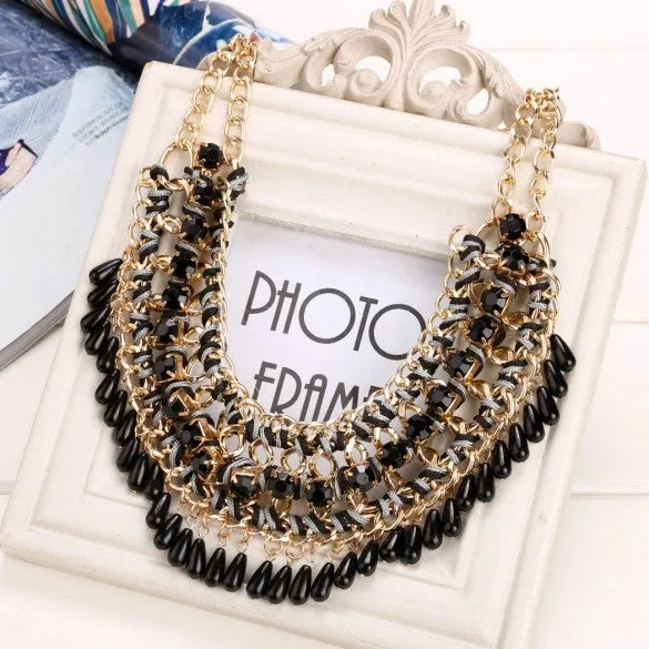 Alloy Choker Bohemia Style Link Chain Party Decor Pendant Necklace