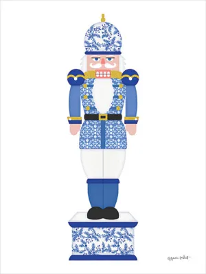 ALP2453 - Blue & White Nutcracker I - 12x16