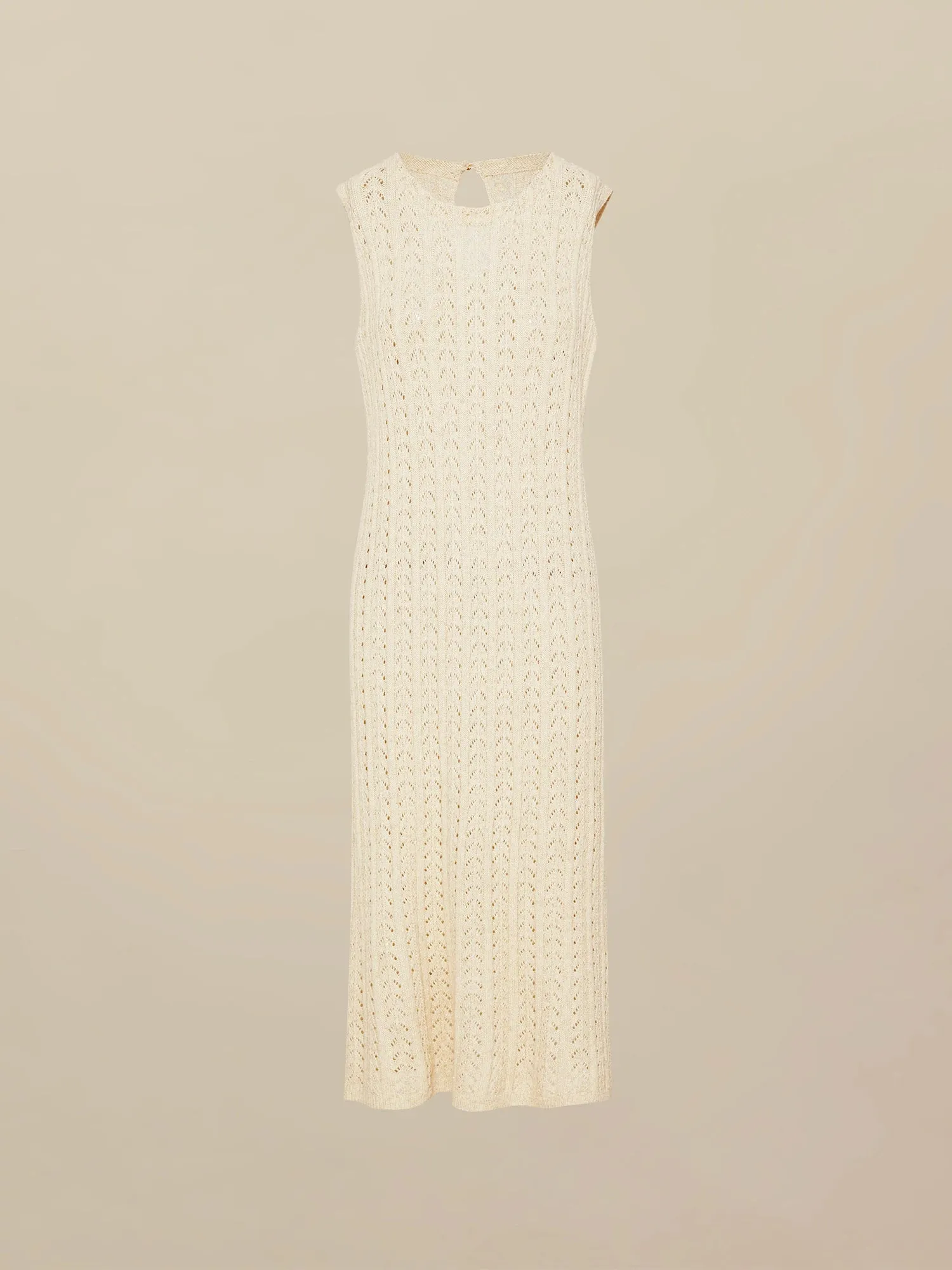 Amoretu Lyocell Round Neck Sleeveless Sequined Dress