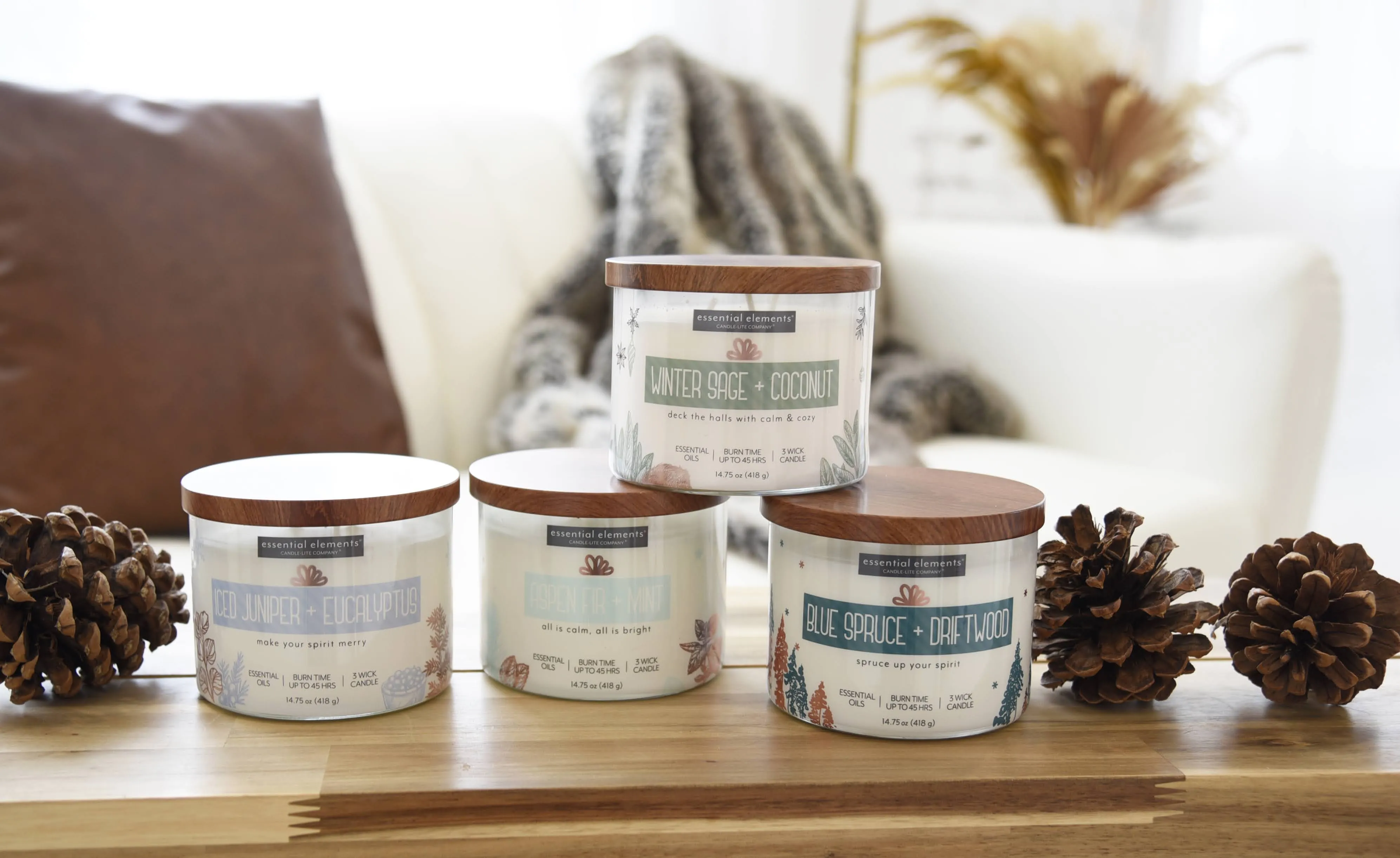 Aspen Fir   Mint 3-wick 14.75oz Jar Candle