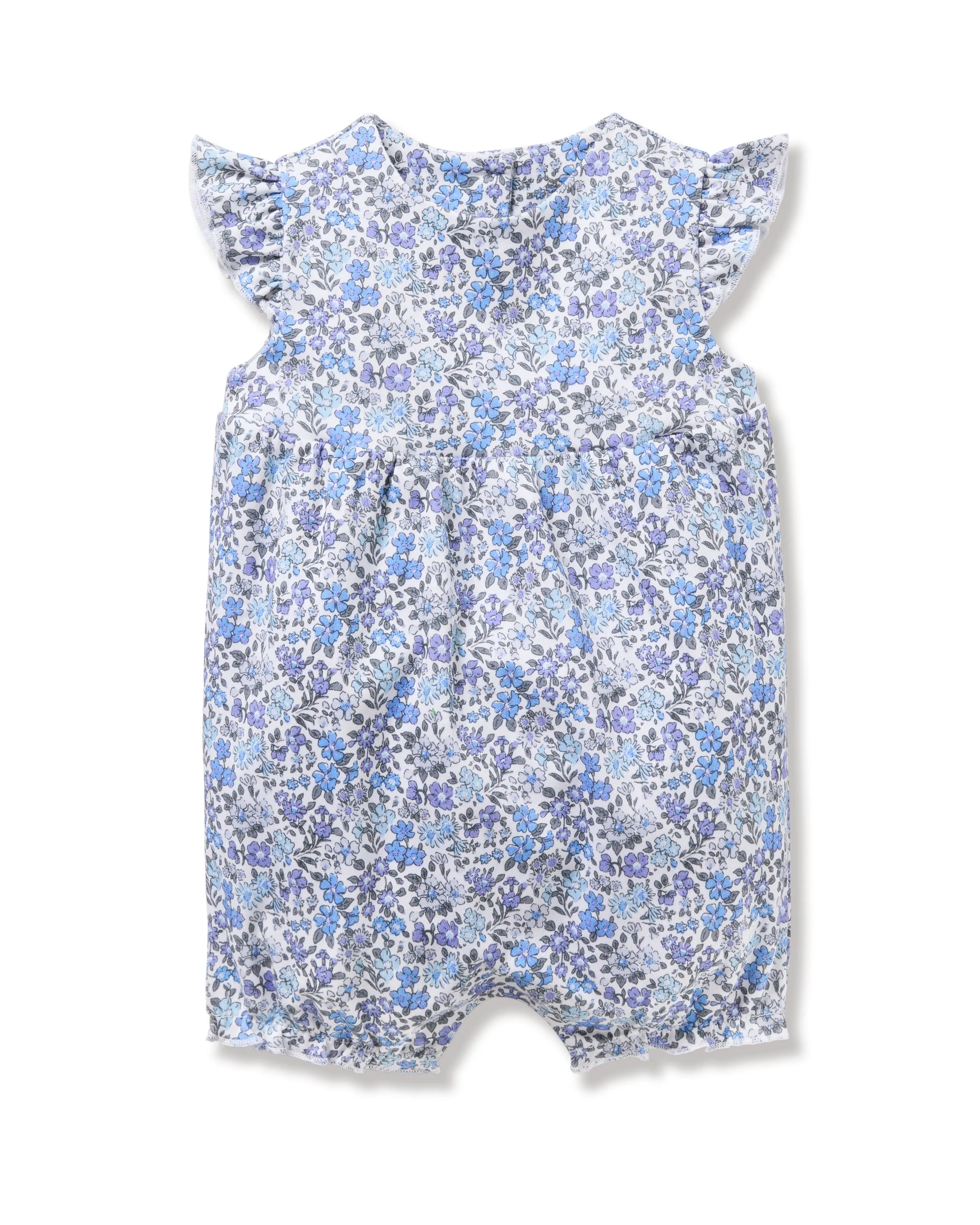 Baby Girl Pima Play Romper in Fleur d'Azur