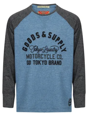 Boys K-Redwing Cove Raglan Long Sleeve Top in Federal Blue - Tokyo Laundry Kids