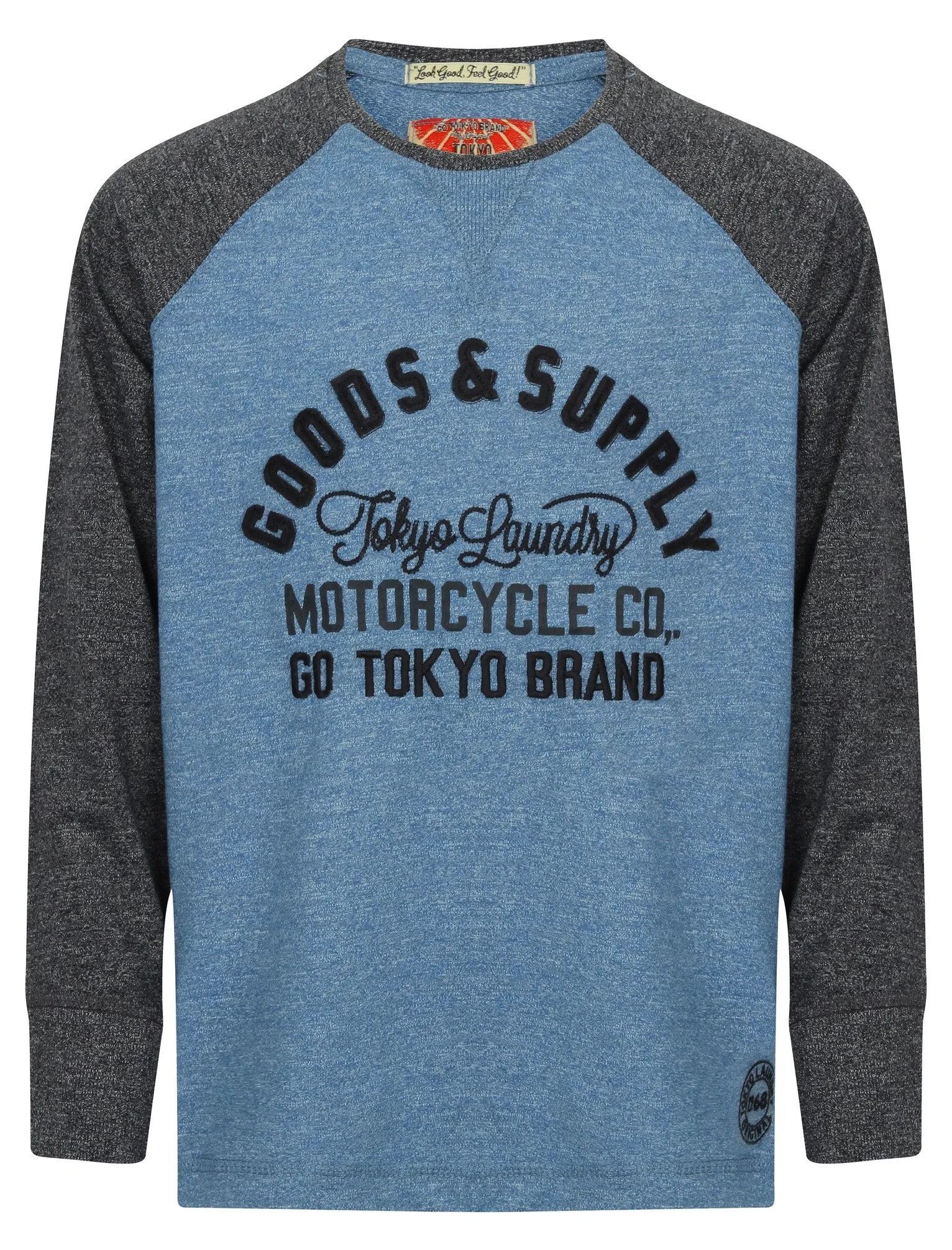 Boys K-Redwing Cove Raglan Long Sleeve Top in Federal Blue - Tokyo Laundry Kids