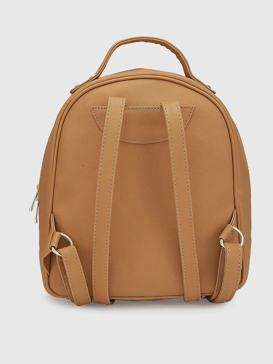 Caprese Tresna Embroidery Backpack Handbag Fawn