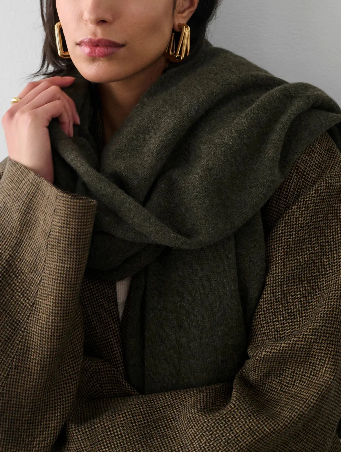 Cashmere Travel Wrap - Thyme Heather