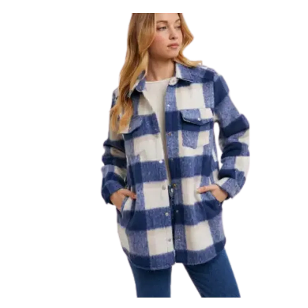 Checkered Brushed Flannel Shacket