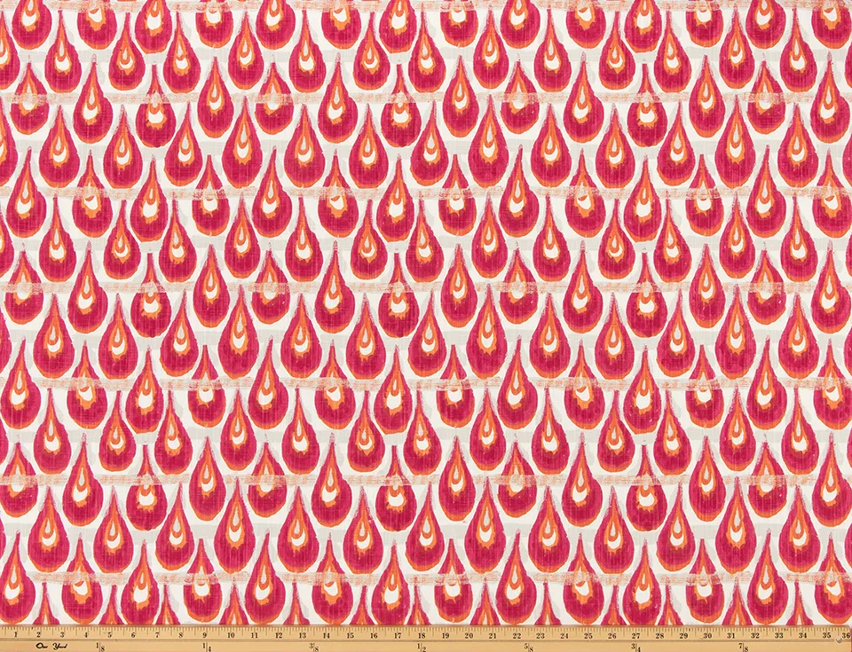 Chloe Flamingo Slub Canvas Fabric By Premier Prints
