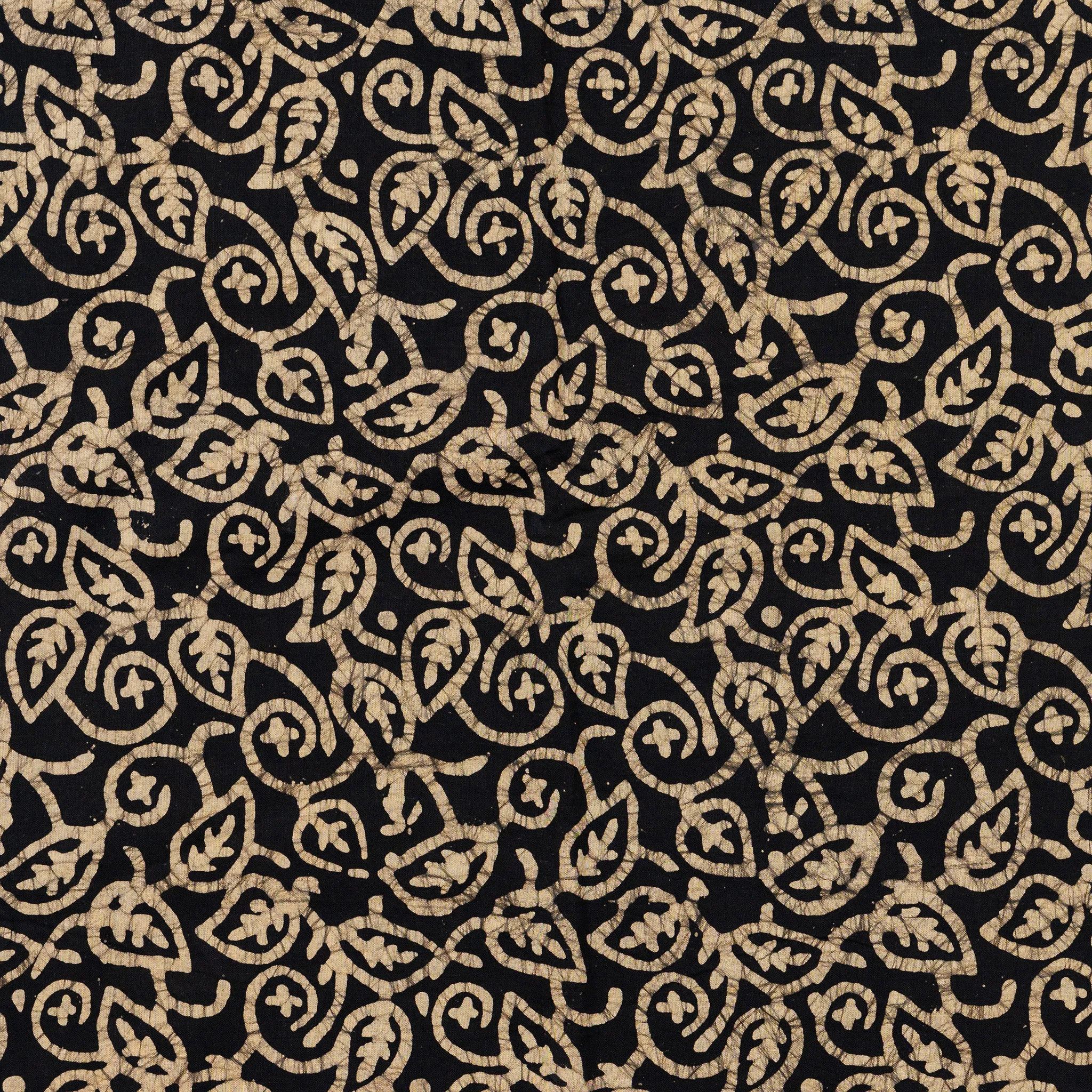 Cotton Batik Churidhar Material Set (Black)