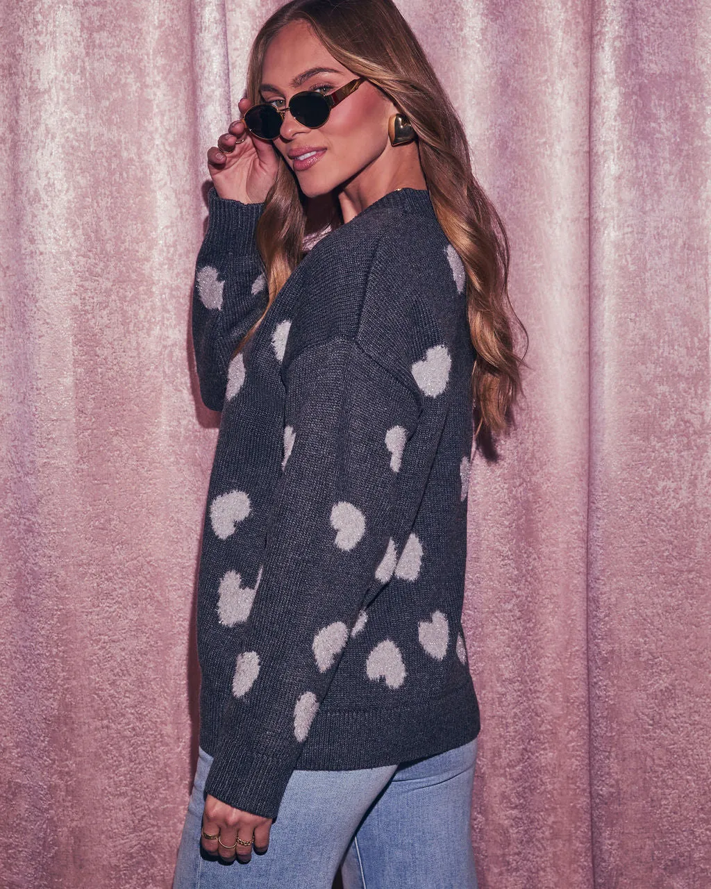 Cupid’s Kiss Heart Knit Cardigan