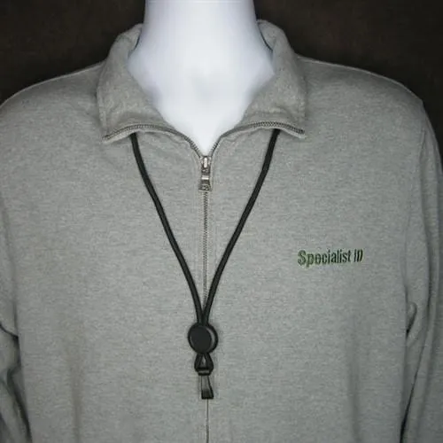 Custom Heavy Duty "No-Twist" Breakaway Black Lanyard with Slider (FF-34H-BLK)