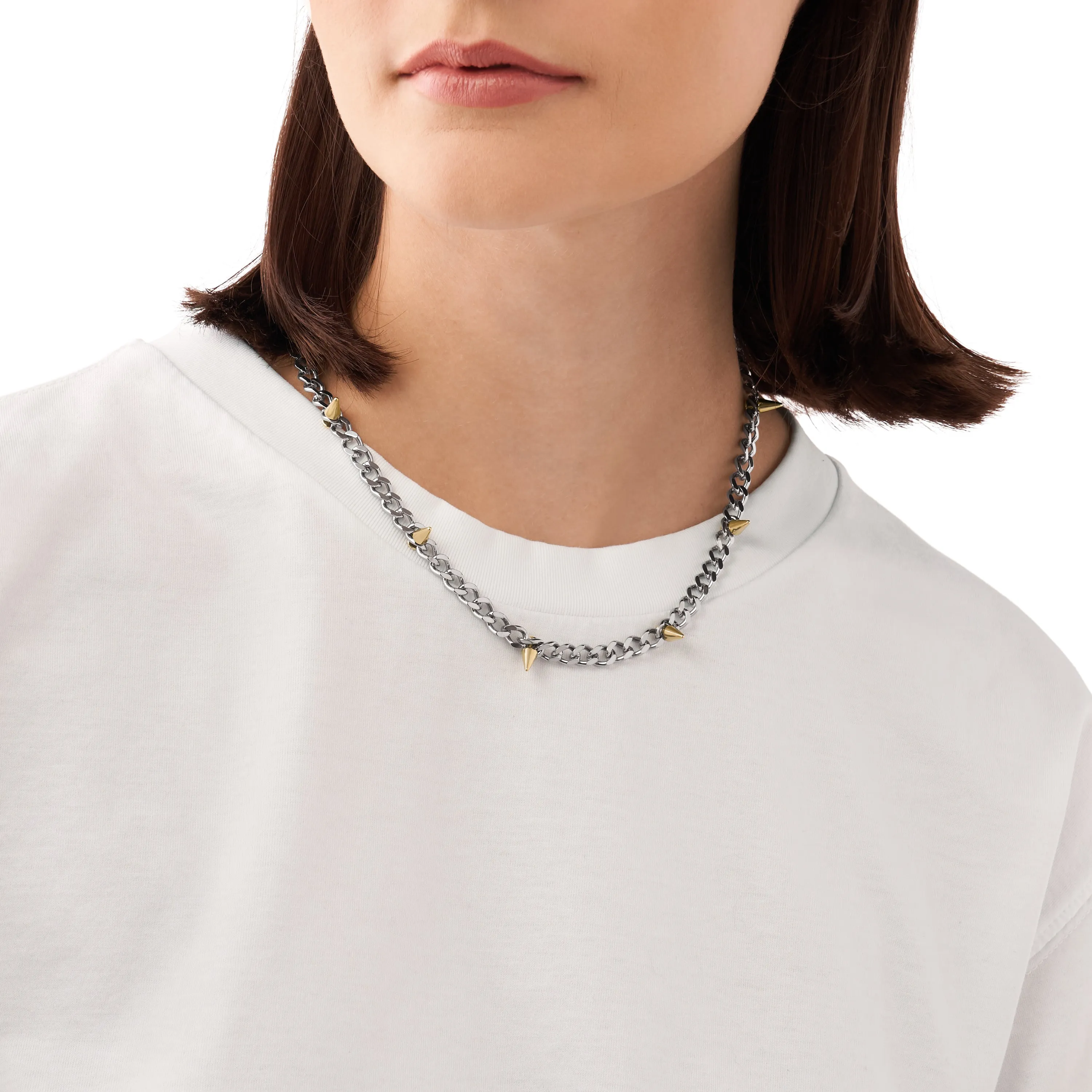 Diesel Steel Silver Necklace DX1454931