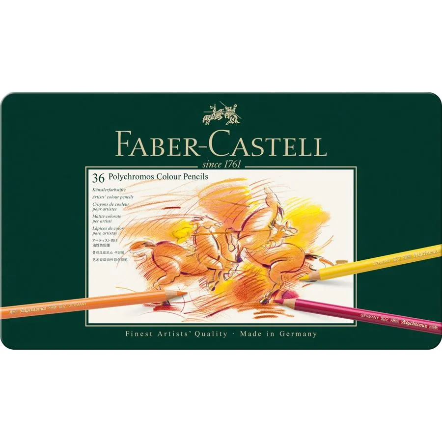 Faber-Castell Polychromos Colour Pencil Tin Set (12/24/36)