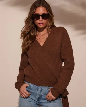 Falcone Surplice Wrap Sweater