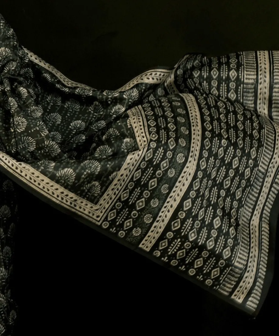 Green bhagalpuri silk saree