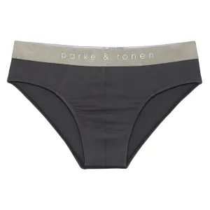 Grey Solid Low Rise Brief