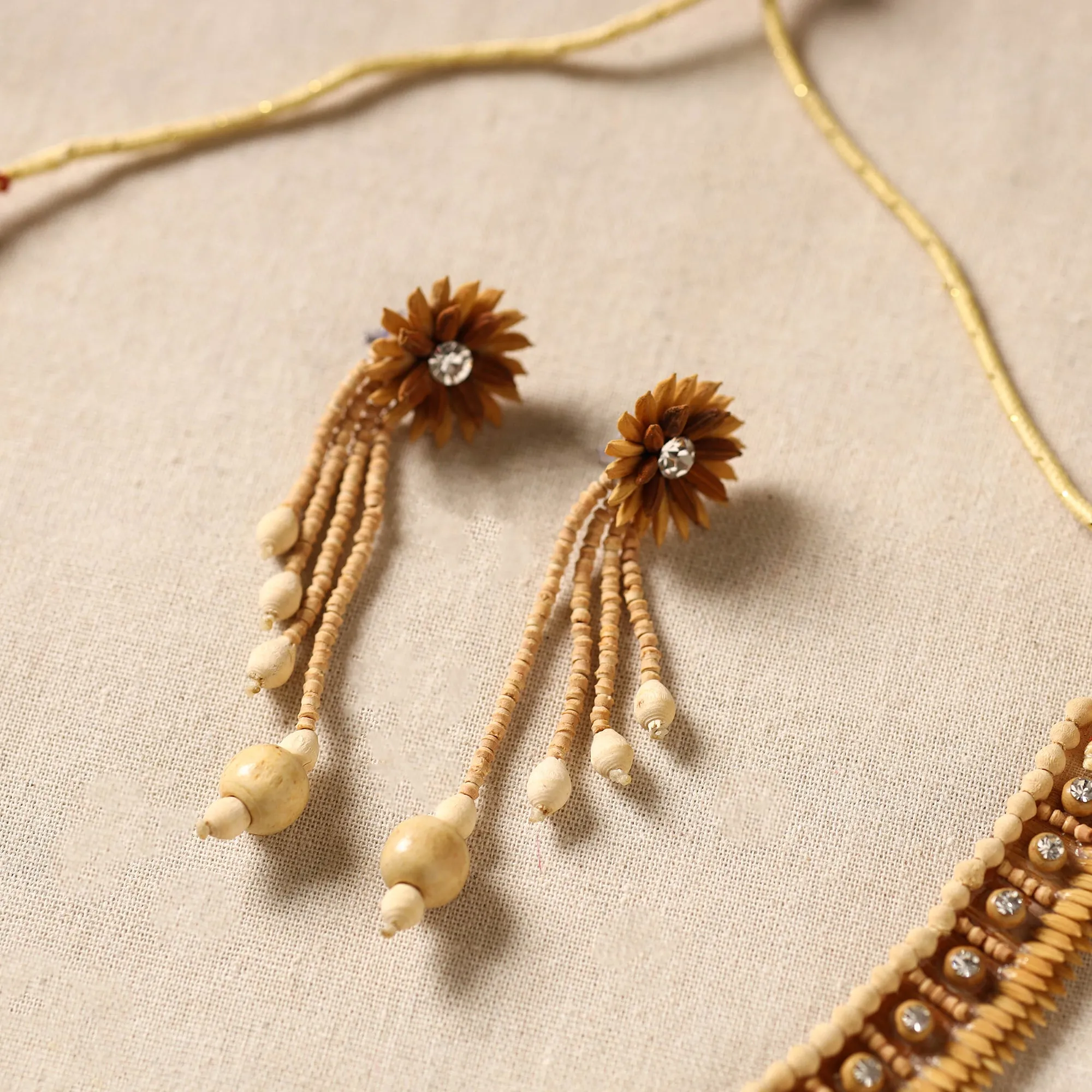 Handcrafted Rice Paddy Necklace Set by Putul Das Mitra