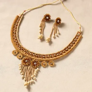 Handcrafted Rice Paddy Necklace Set by Putul Das Mitra