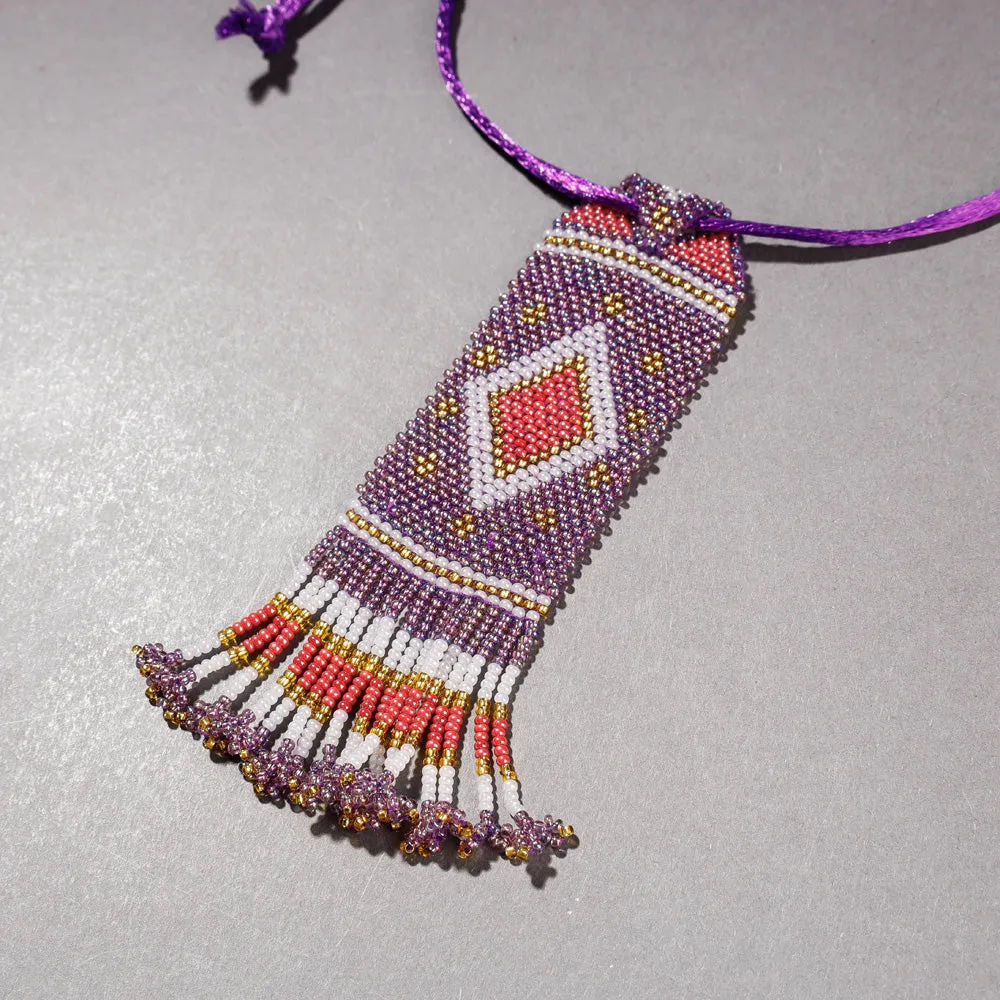 Handmade Thread & Multicolor Beadwork Necklace by Pushpa Harit