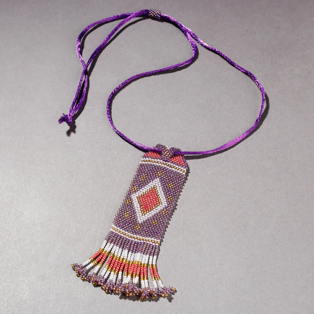 Handmade Thread & Multicolor Beadwork Necklace by Pushpa Harit