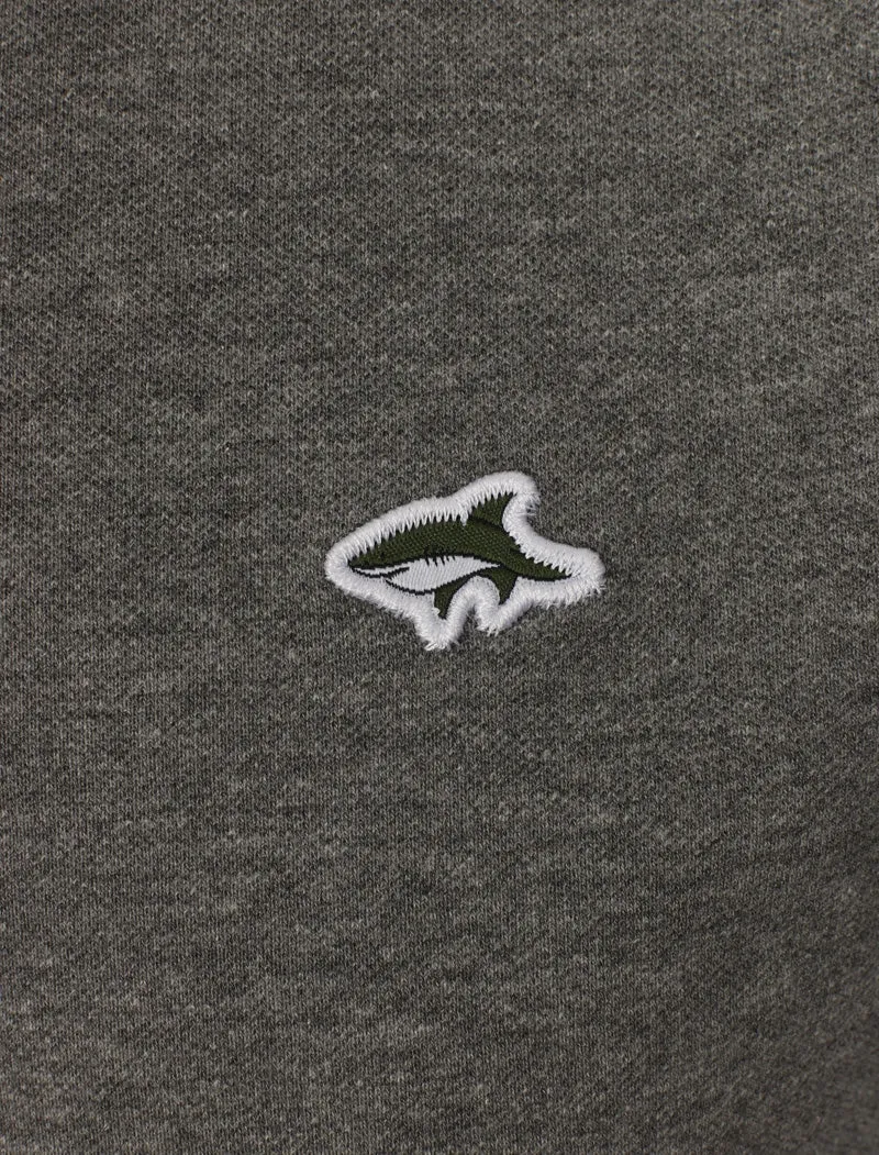 Hoadly 2 Polo Shirt In Mid Grey Marl - Le Shark
