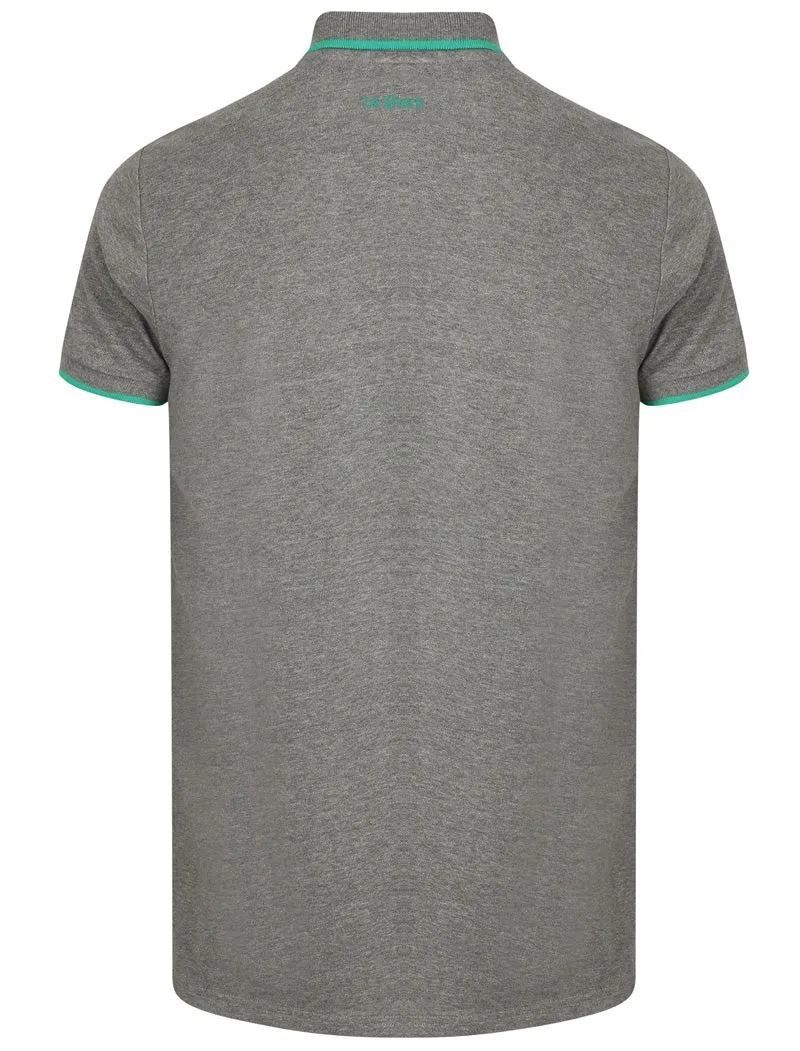 Hoadly 2 Polo Shirt In Mid Grey Marl - Le Shark