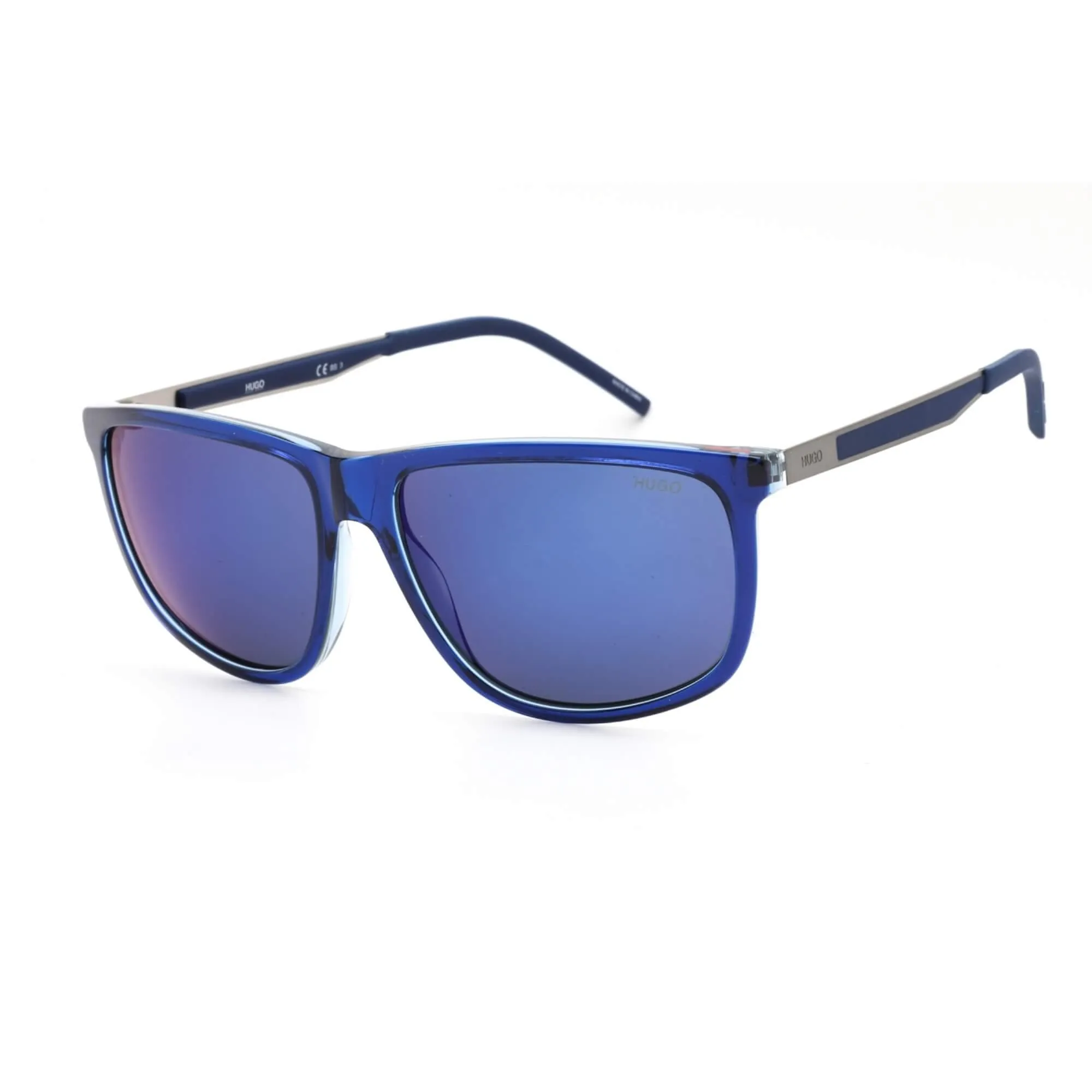 Hugo Women's Sunglasses - Blue Sky Mirror Lens Rectangular Frame | HG 1138/S 0ZX9 XT