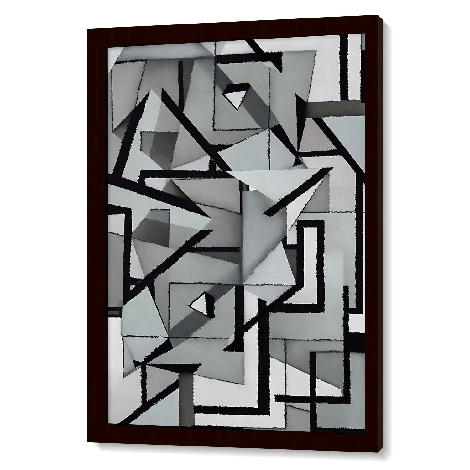 Irregular Triangles & Lines Grey Shade