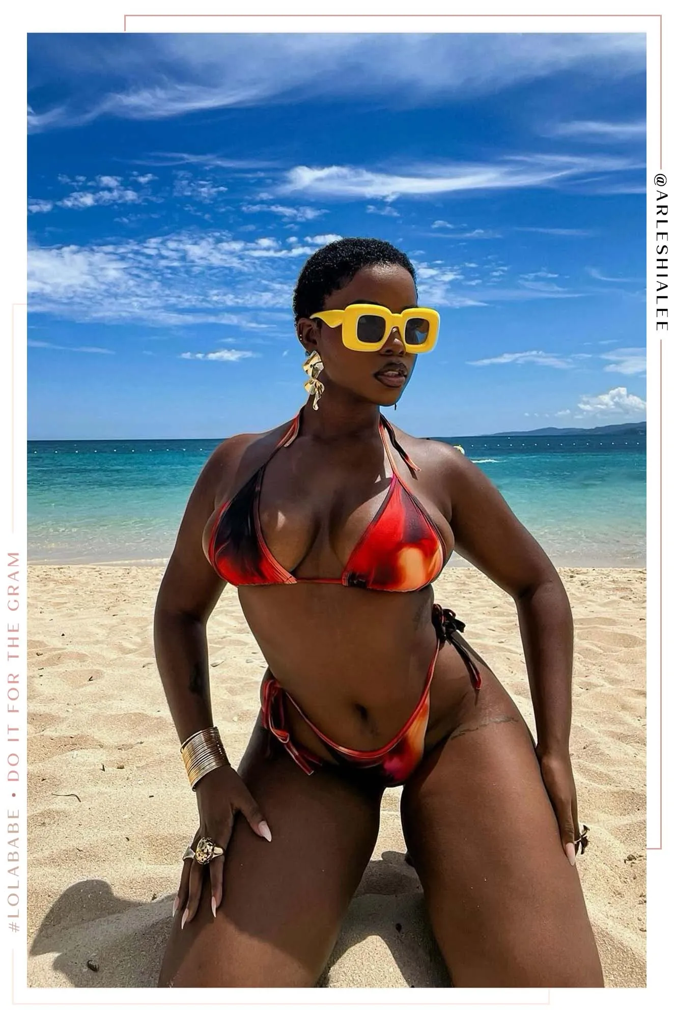 Isarya Two Piece Bikini Set - Red Multi