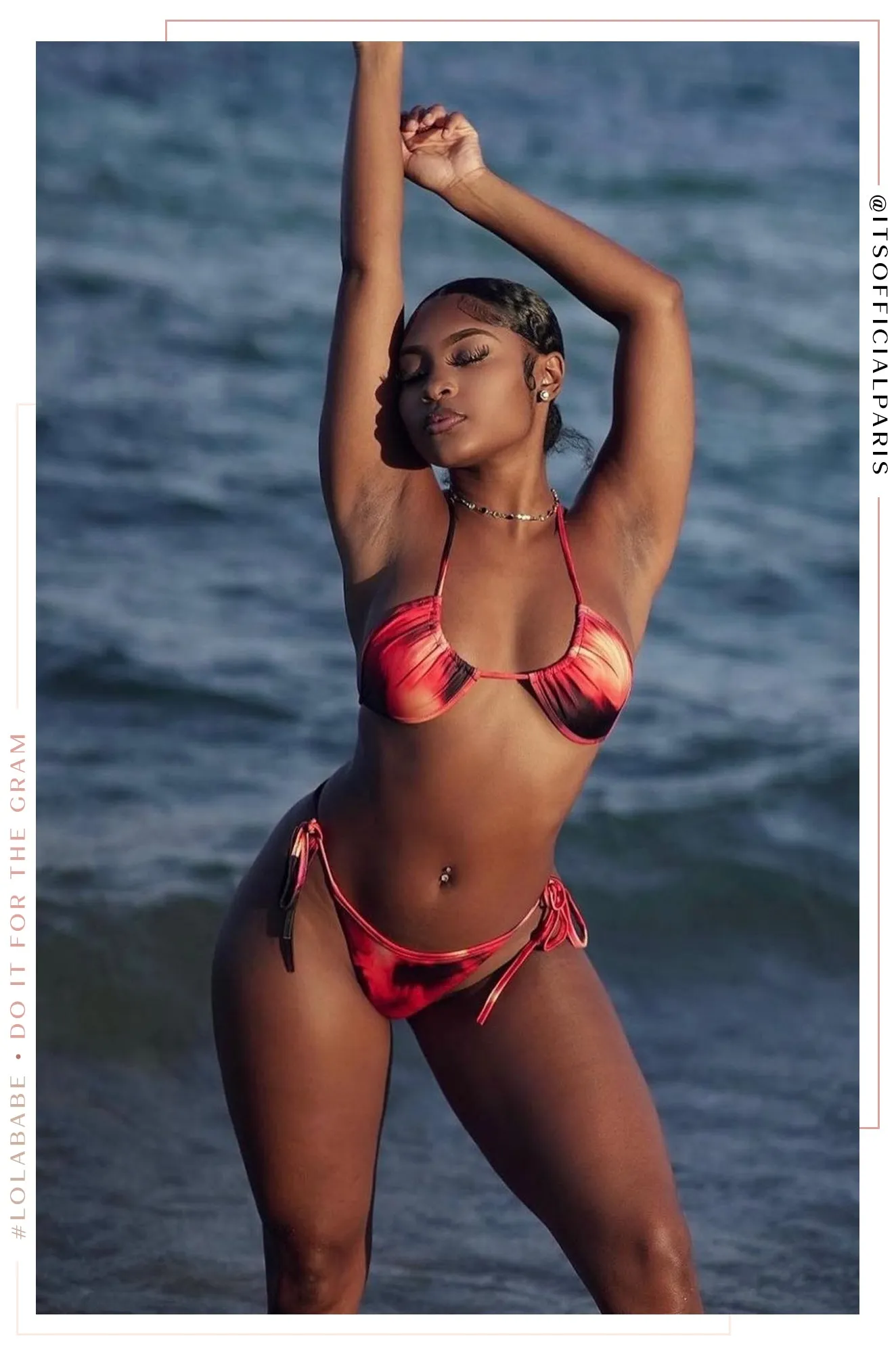 Isarya Two Piece Bikini Set - Red Multi