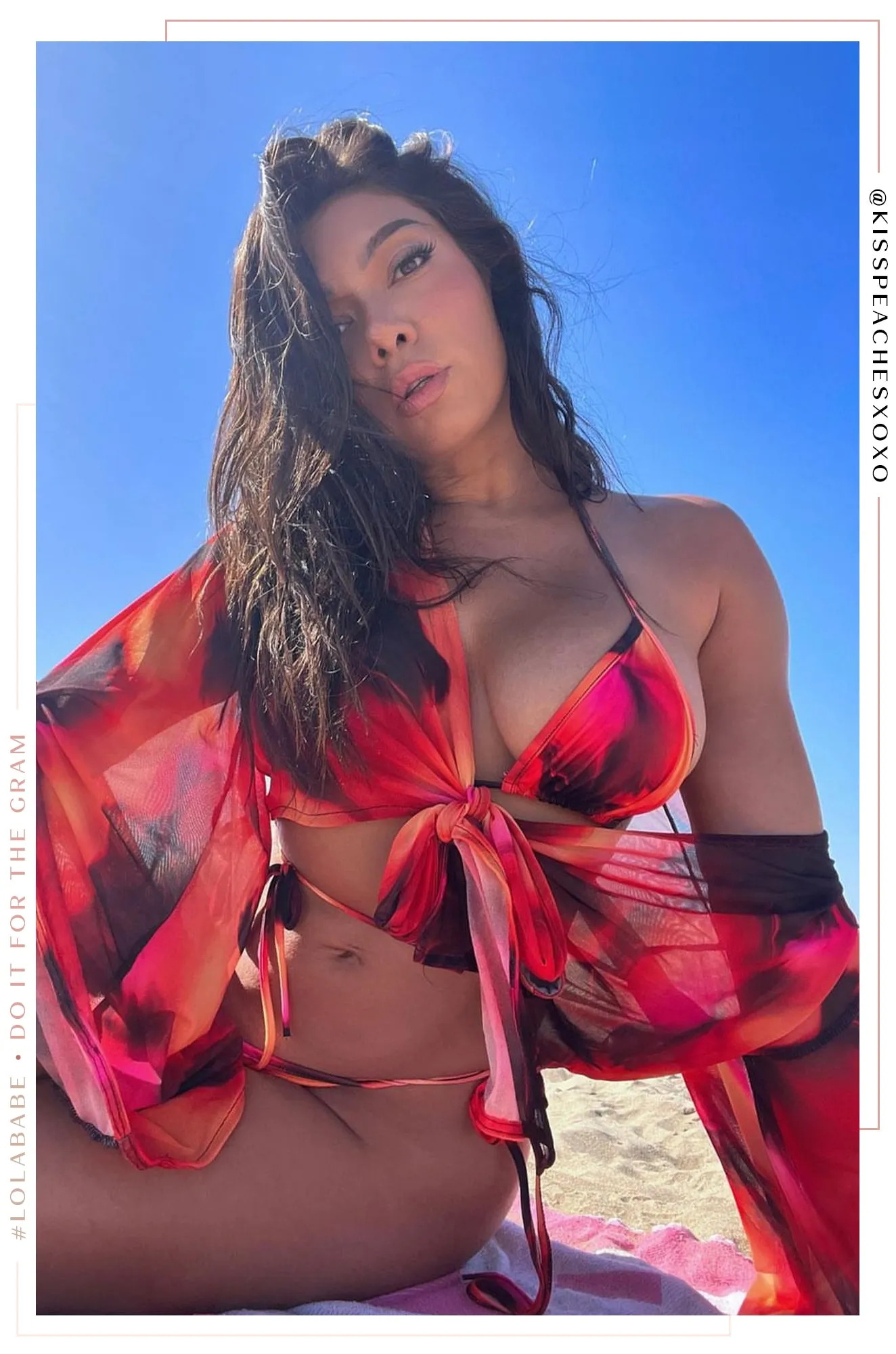 Isarya Two Piece Bikini Set - Red Multi