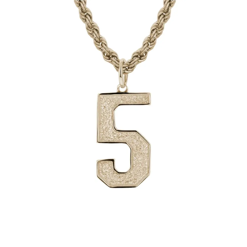 Jersey Number Necklace | Gold