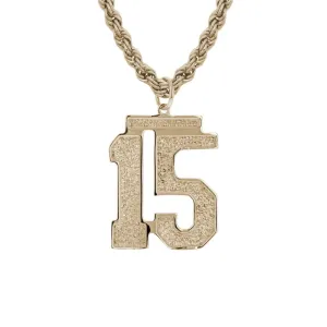 Jersey Number Necklace | Gold
