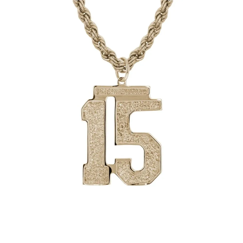 Jersey Number Necklace | Gold