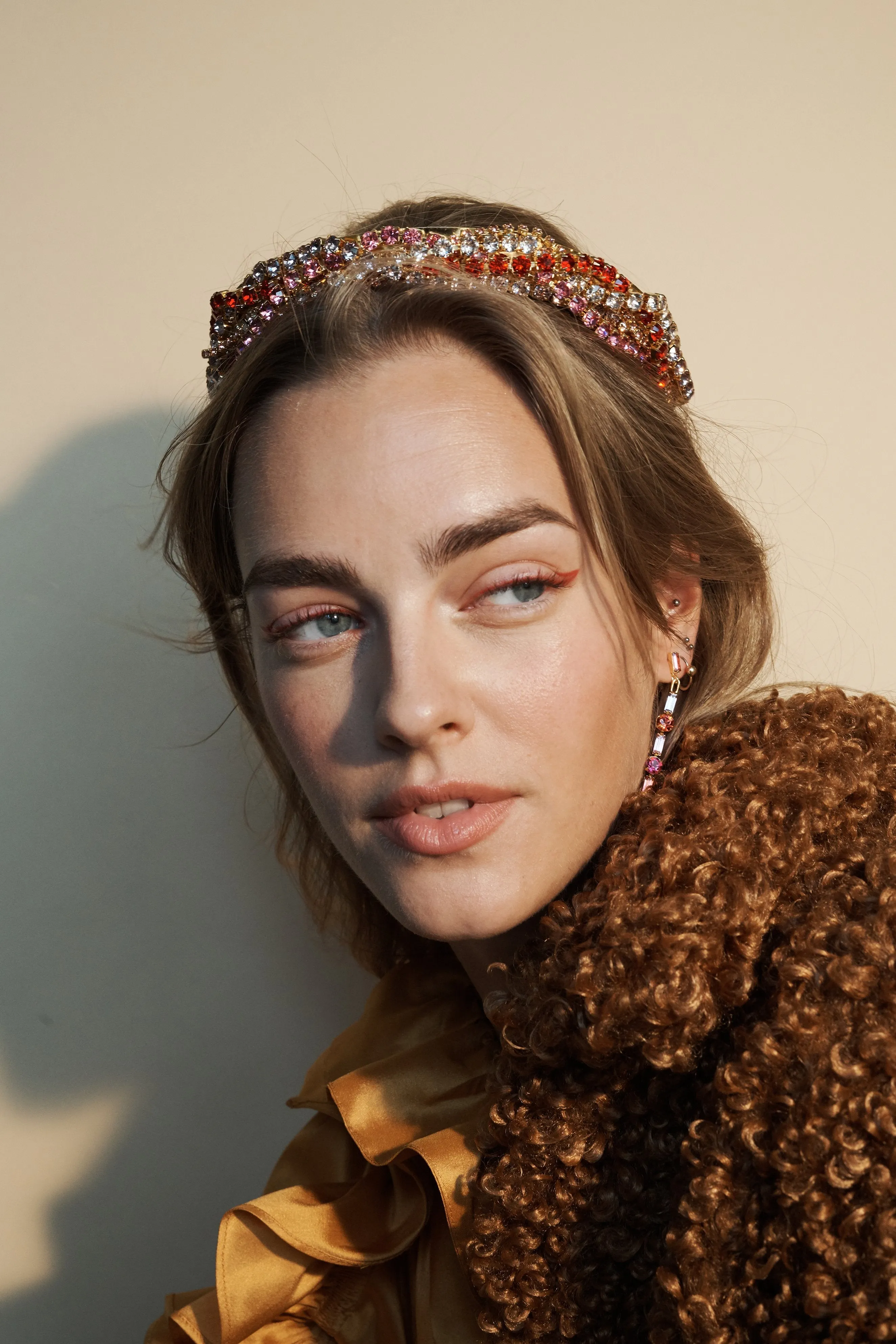 Knit Rose Crystal Crown