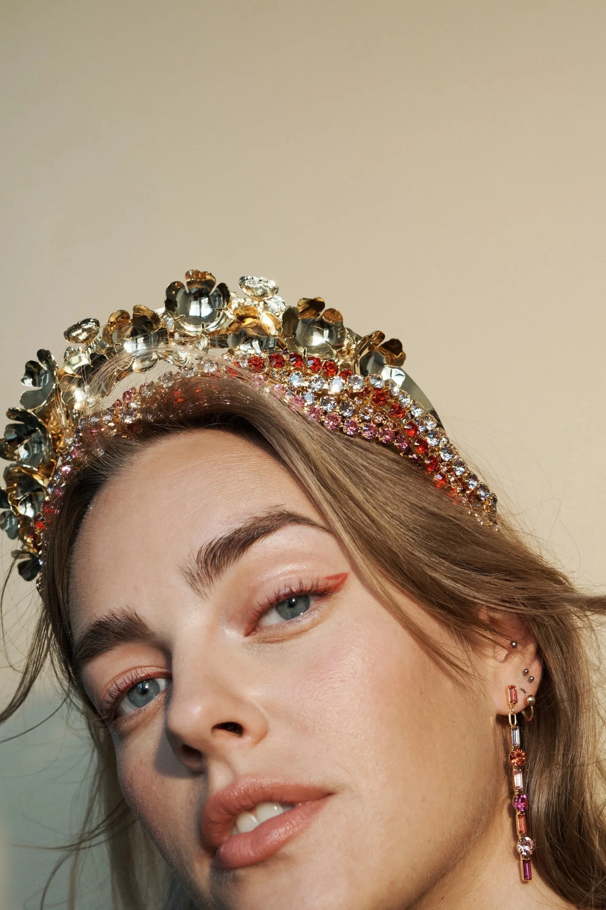 Knit Rose Crystal Crown