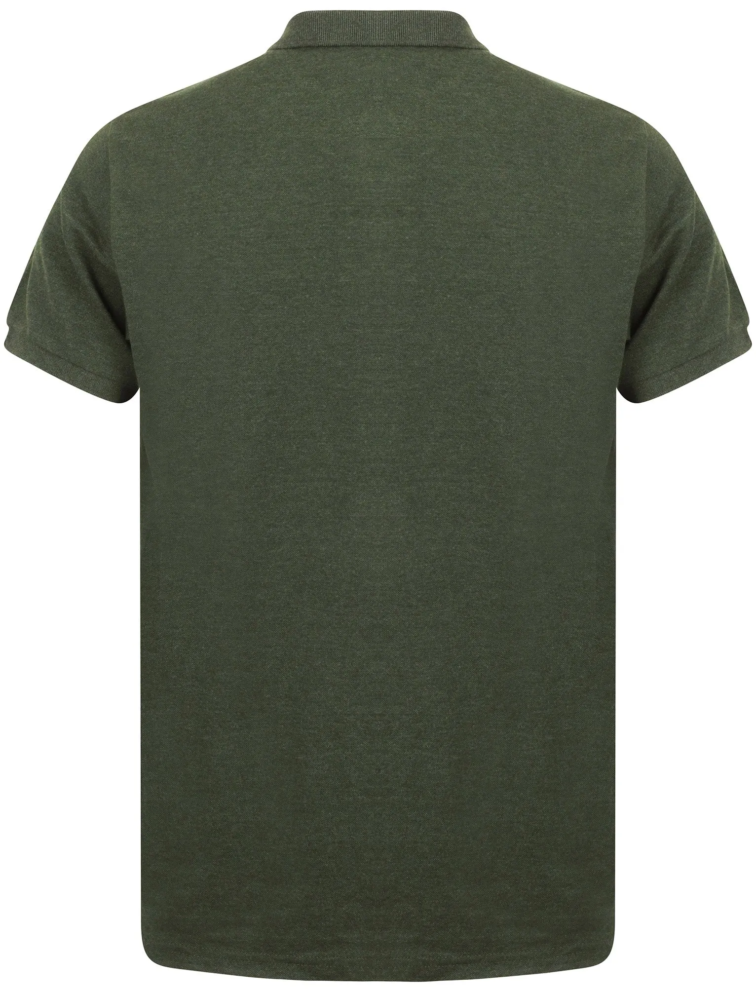 Kuusamo Cotton Pique Polo Shirt In Deep Forest Marl - Tokyo Laundry