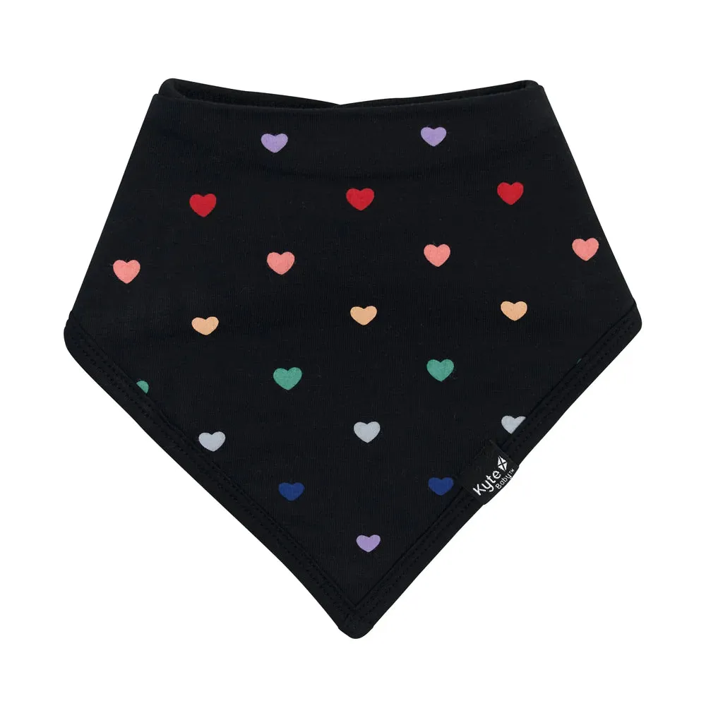 Kyte Baby Bib -  Midnight Rainbow Heart