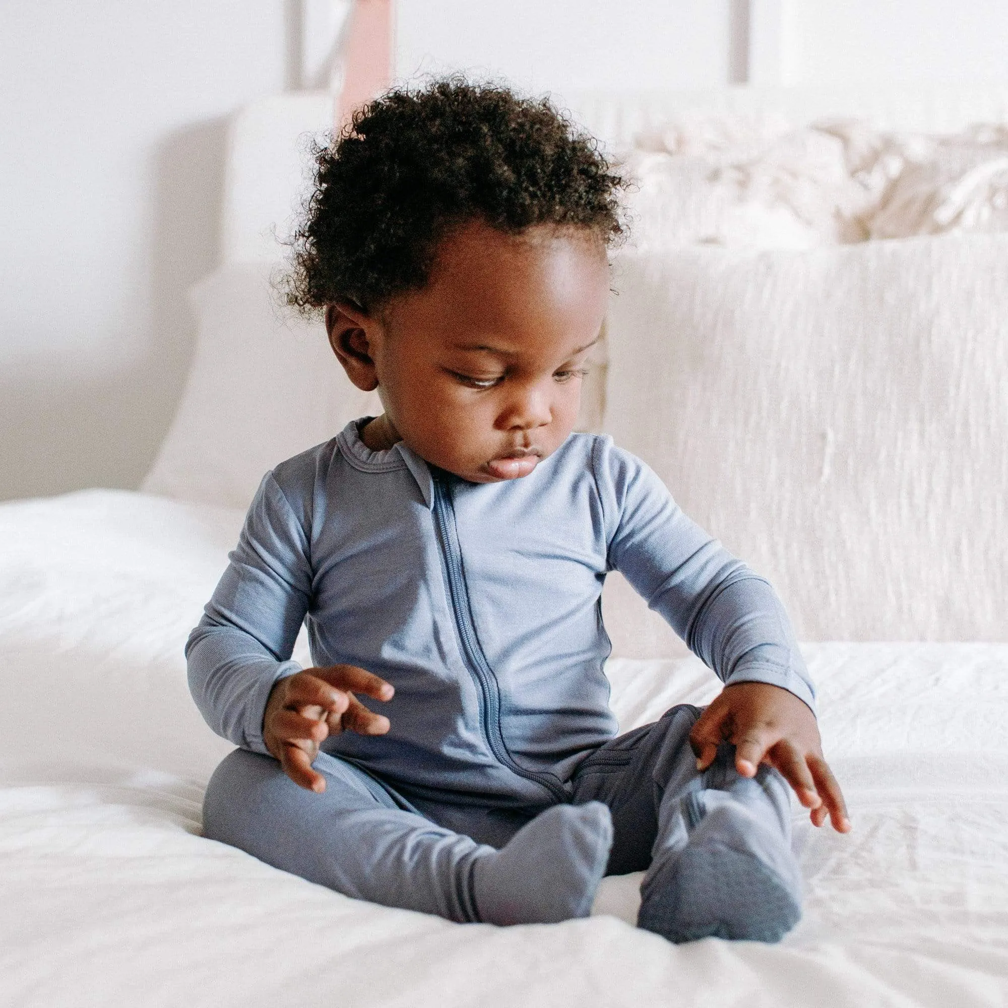Kyte Baby Zippered Footie | Slate