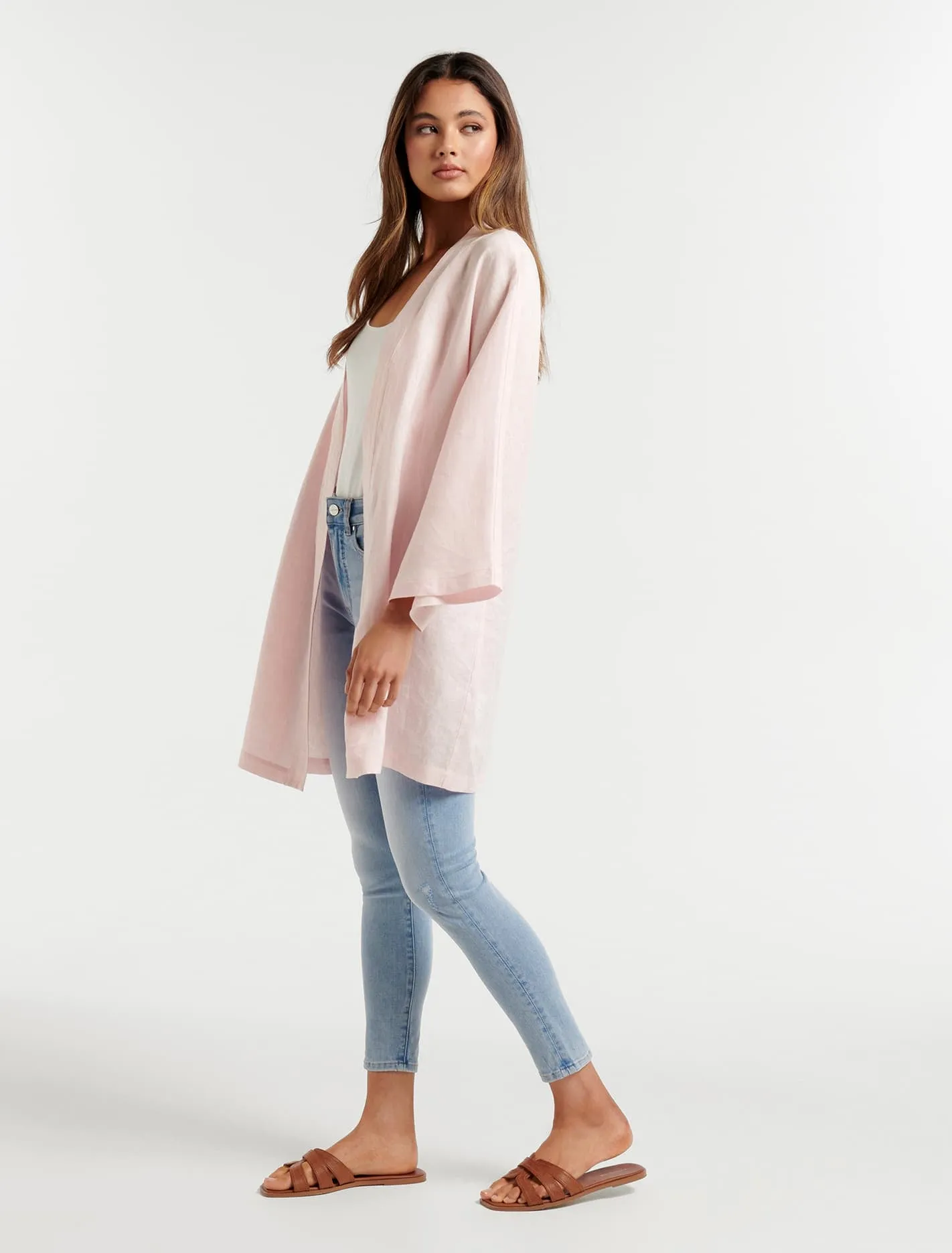 Leona Casual Linen Kimono