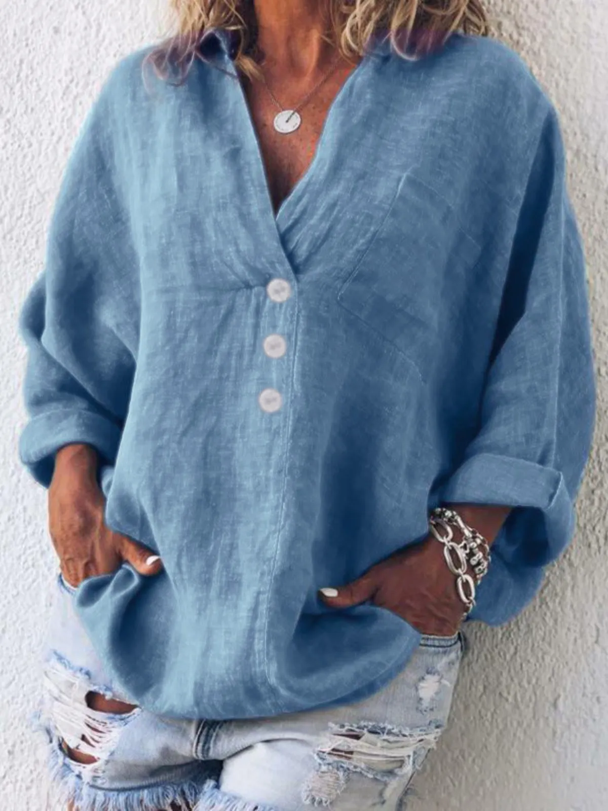 Maeve - Stylish Cotton and Linen Blend Sweater for All Occasions