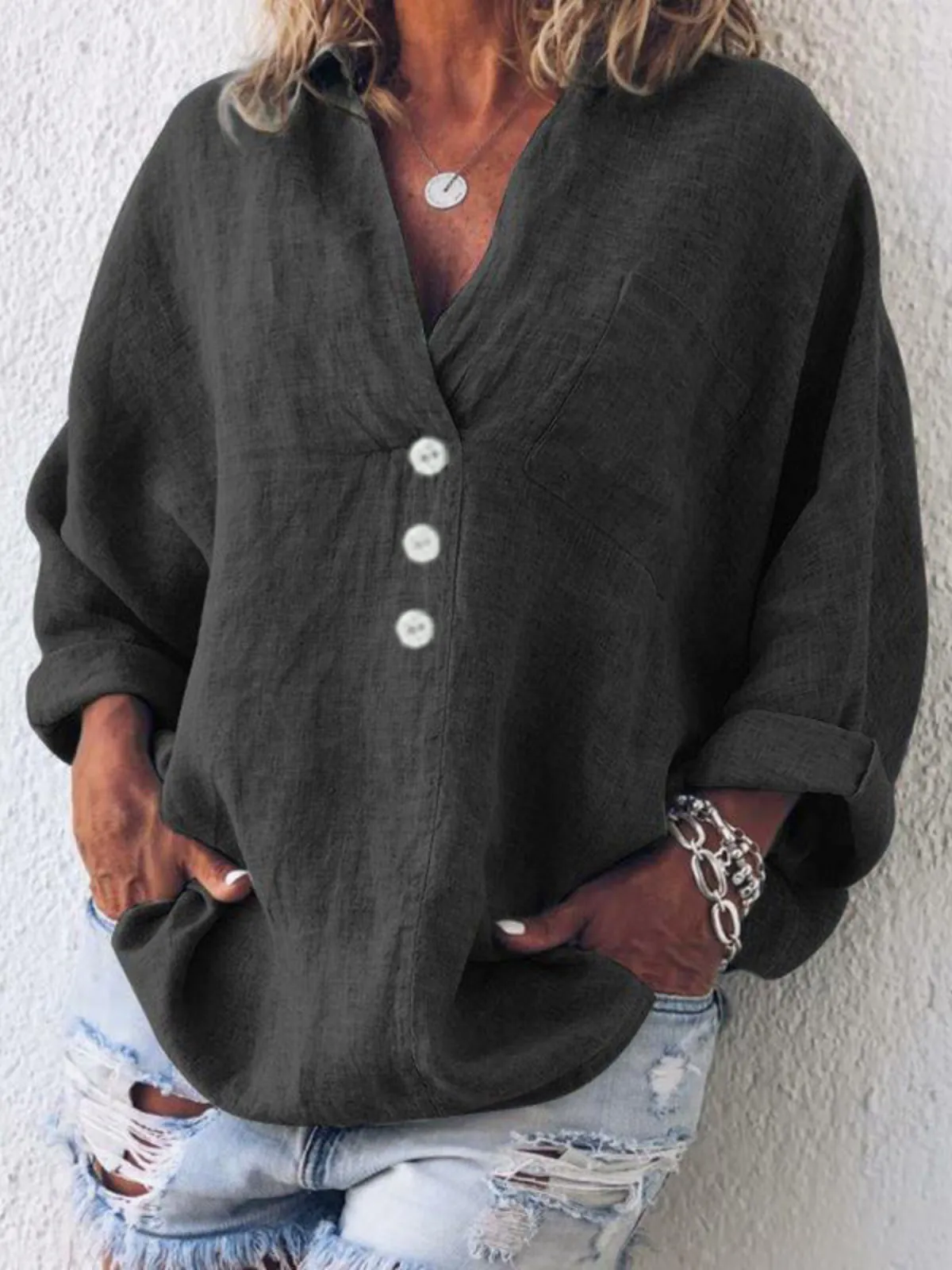 Maeve - Stylish Cotton and Linen Blend Sweater for All Occasions