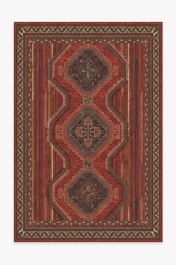 Mandalore Scarlet Red Tufted Rug