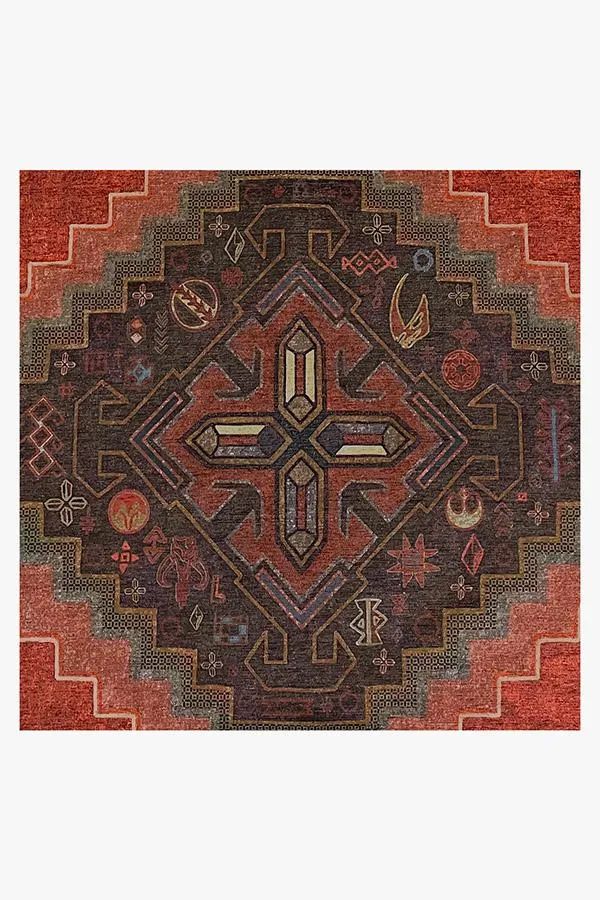 Mandalore Scarlet Red Tufted Rug