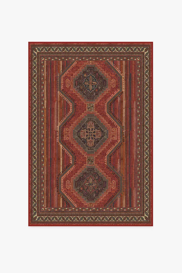 Mandalore Scarlet Red Tufted Rug