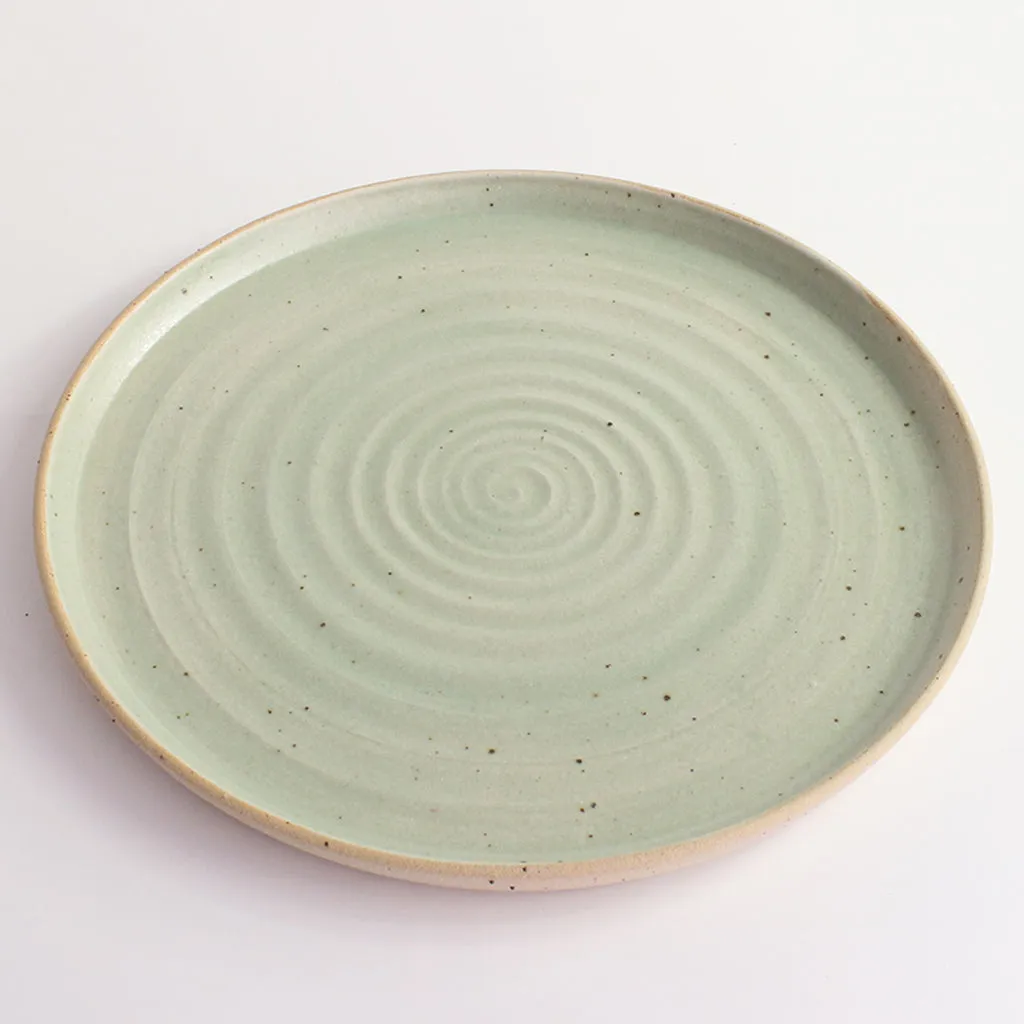 Mint Green Dinner Plate Stone Series By Habulous Ceramics