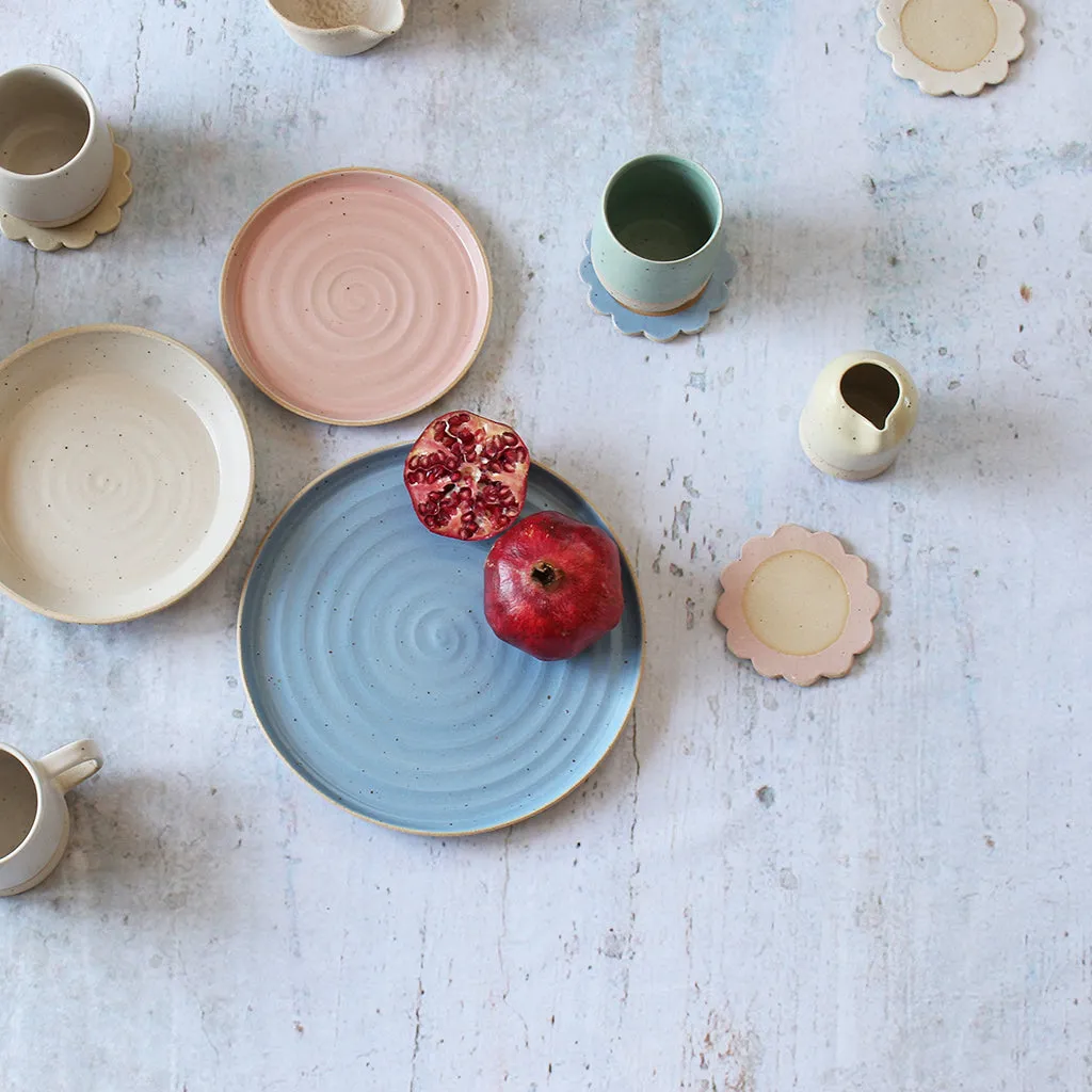 Mint Green Dinner Plate Stone Series By Habulous Ceramics