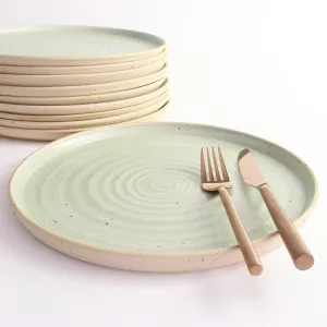 Mint Green Dinner Plate Stone Series By Habulous Ceramics