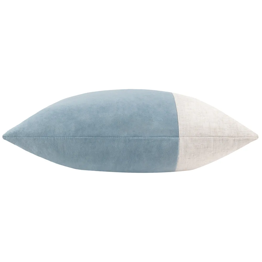 Morden Soft-Washed Velvet Cushion Dusty Blue
